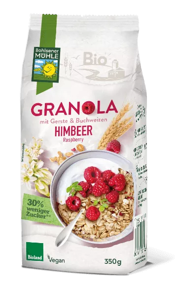 Knuspriges Granola mit Himbeeren online kaufen 