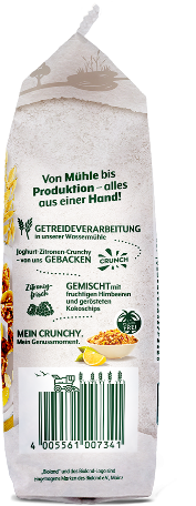 Knuspriges Bio-Müsli: Mein Crunchy Himbeer-Zitrone | Bohlsener Mühle