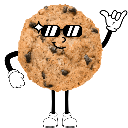 Bohlsener Mühle Cookie mit Schokoladenstückchen und coolen Sonnenbrillen.
