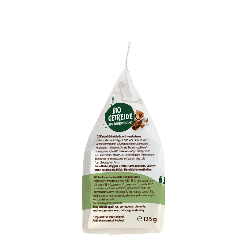 Bohlsener Mühle Bio Getreide mit Schokolade und Haselnüssen in Verpackung.
