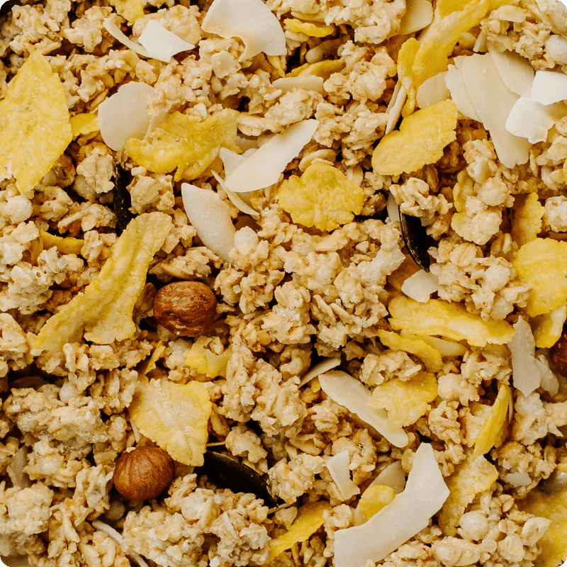 Bohlsener Mühle Knuspriges Müsli mit Hafer, Kokos und Trockenfrüchten.