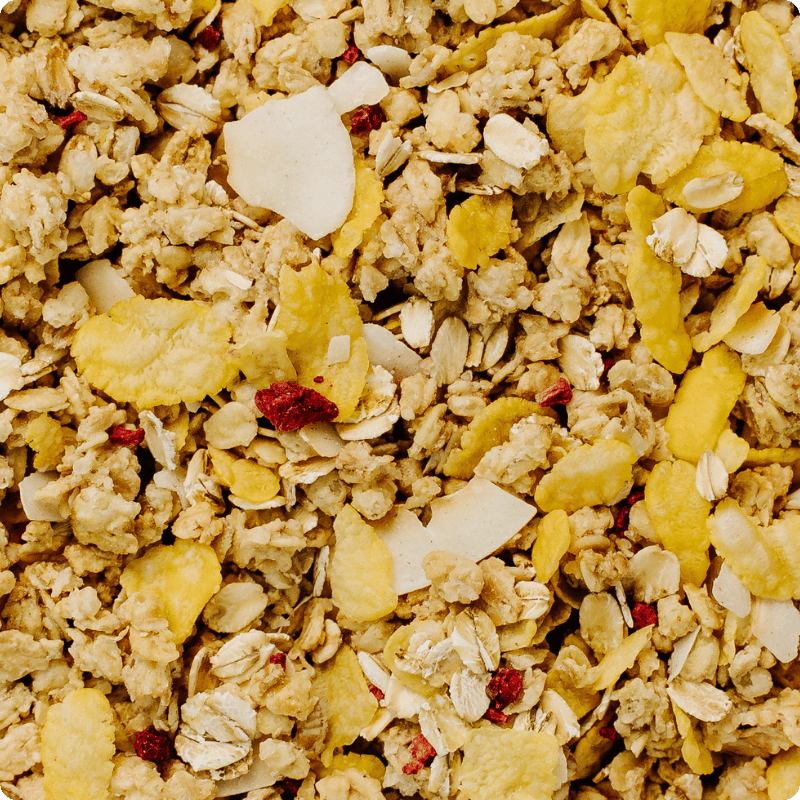 Bohlsener Mühle Knuspriges Müsli mit Haferflocken, Kokos und Erdbeeren.