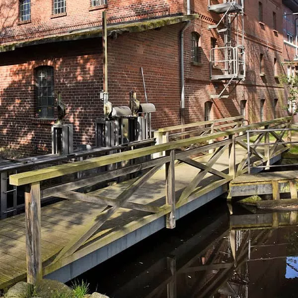 Aktive Wassermühle für Getreide in Bohlsen