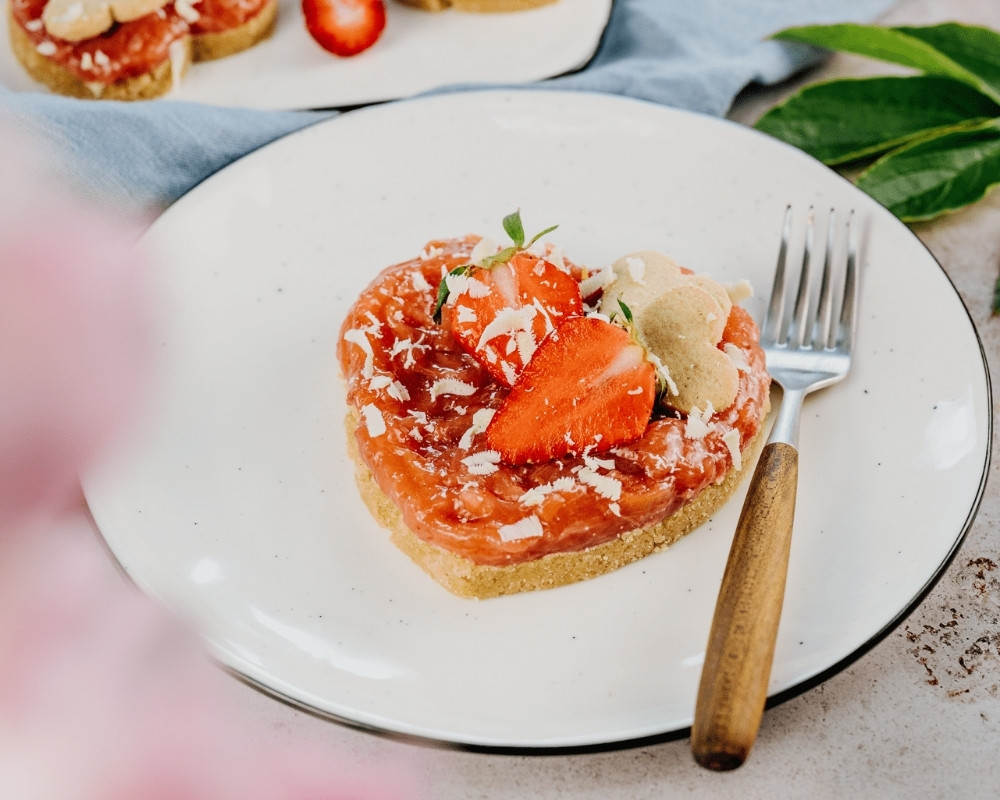 Rhabarber Erdbeer Herzen