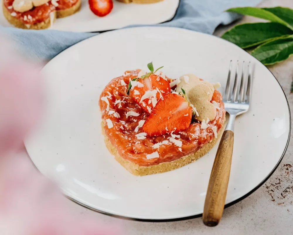 Rhabarber Erdbeer Herzen