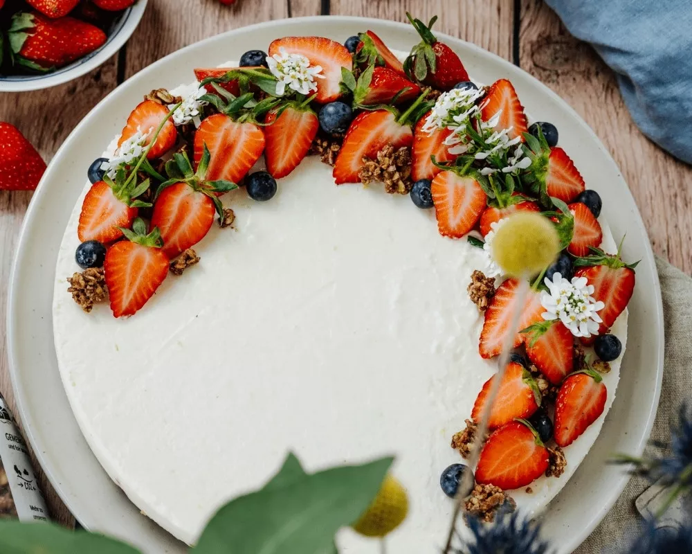 Erdbeer Skyr Kuchen