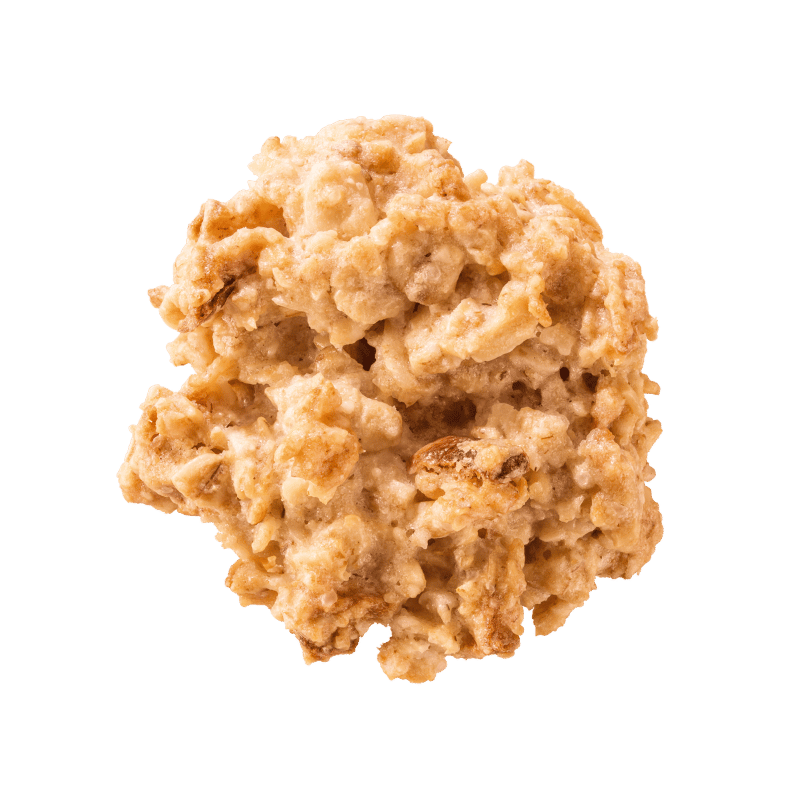 Bohlsener Mühle Crunchy Cookie aus Haferflocken mit goldbraunen Rändern.