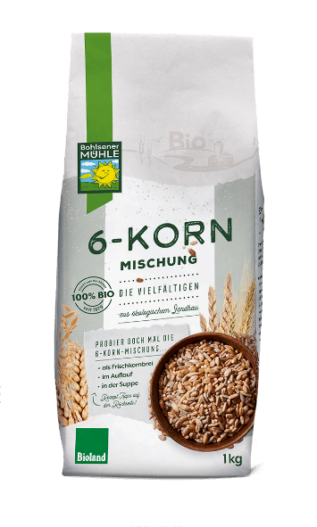 6-Korn Mischung mit Weizen, Roggen, Hafer, Gerste, Dinkel und Hirse online kaufen