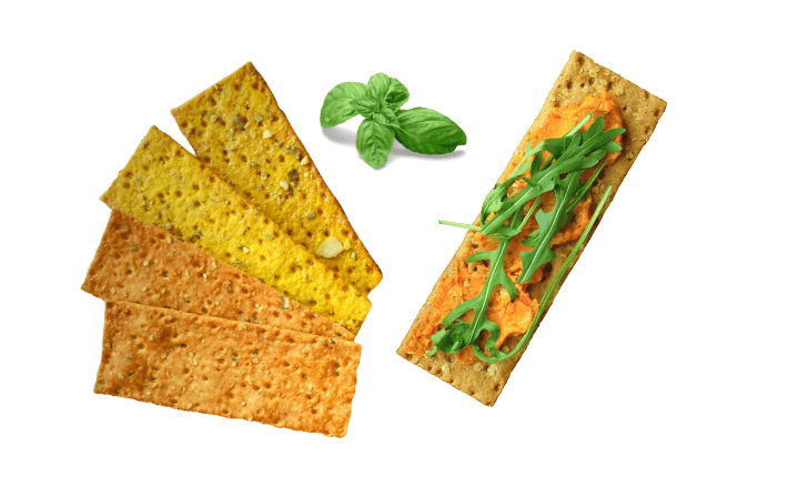 Snäckebrote als Snack oder zum Belegen wie ein Knäckebrot Snäckebrote sind wie Knäckebrote, nur besser