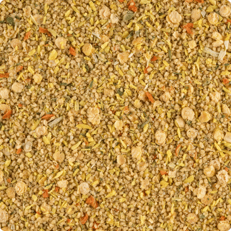 Bohlsener Mühle Gemüsebrühe mit bunten Gemüsestückchen und Gewürzen.