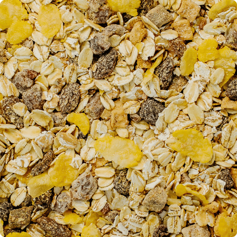 Mischung aus Haferflocken, Trockenfrüchten und Nüssen von Bohlsener Mühle.