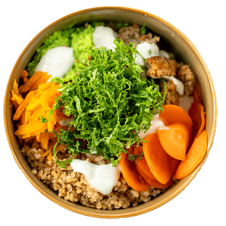 Rezept: Bowl mit Quinoa, Kürbis und Peacamole